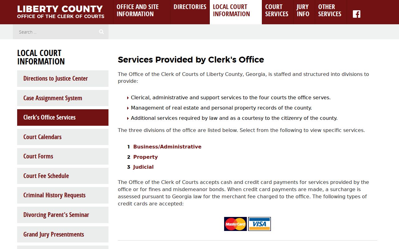 Hinesville residents directory Liberty Clerk services