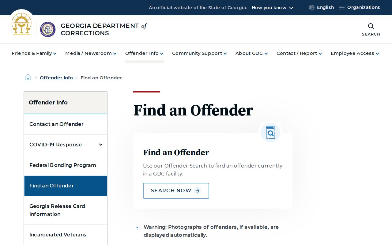 Georgia offender search used for a Hinesville resident lookup