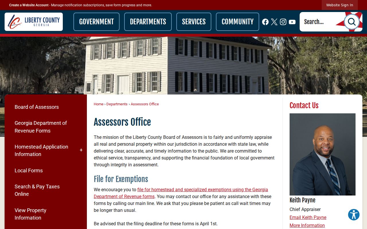 Hinesville street directory Liberty County Assessors Office