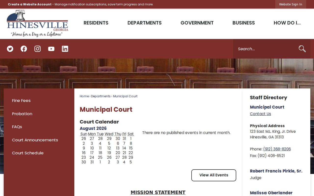 Hinesville ZIP code directory municipal jurisdiction page